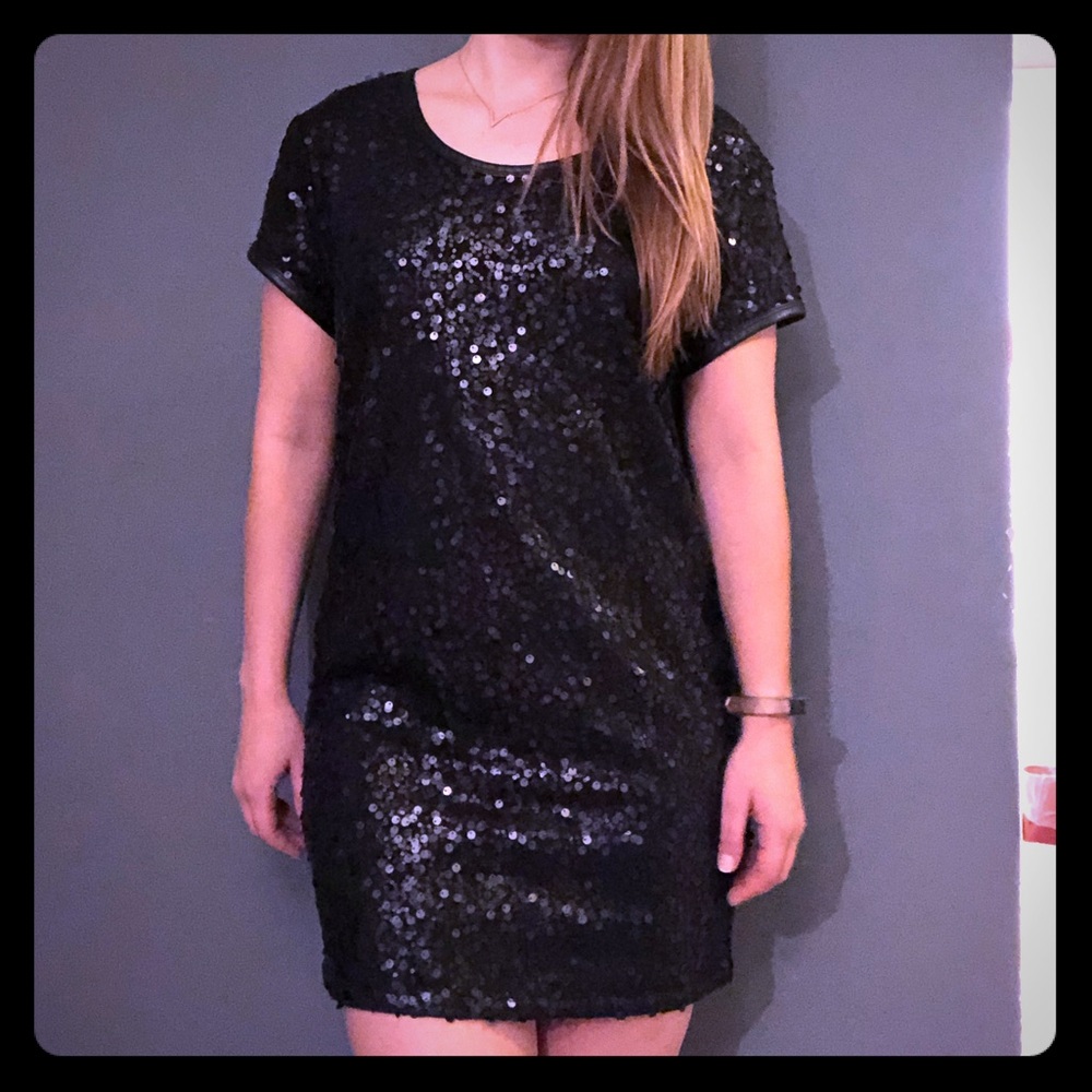 Sequins black boxy Victoria Secret dress